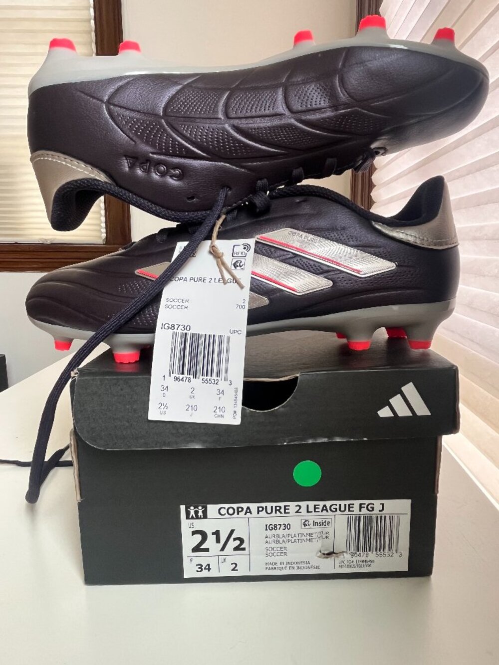 Adidas Kids' Copa Pure II League Firm Ground Shoes